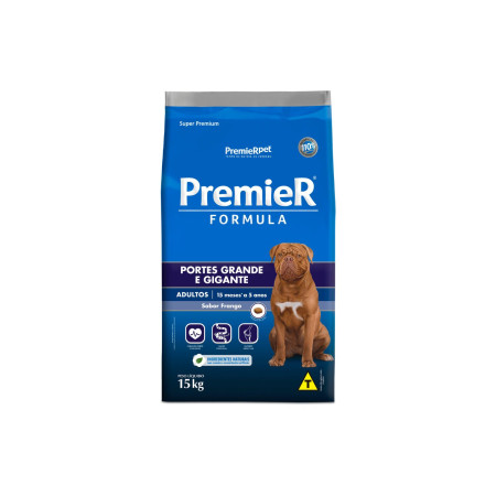Premier Formula Cães Adultos Porte Grande e Gigante Frango 15 kg