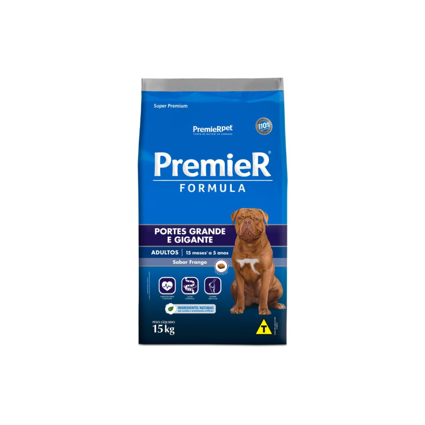 Premier Formula Cães Adultos Porte Grande e Gigante Frango 15 kg