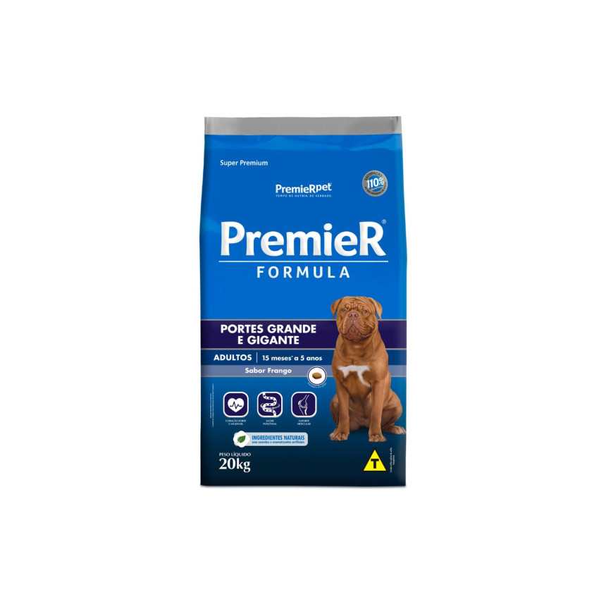 Premier Formula Cães Adultos Porte Grande e Gigante Frango 20 kg