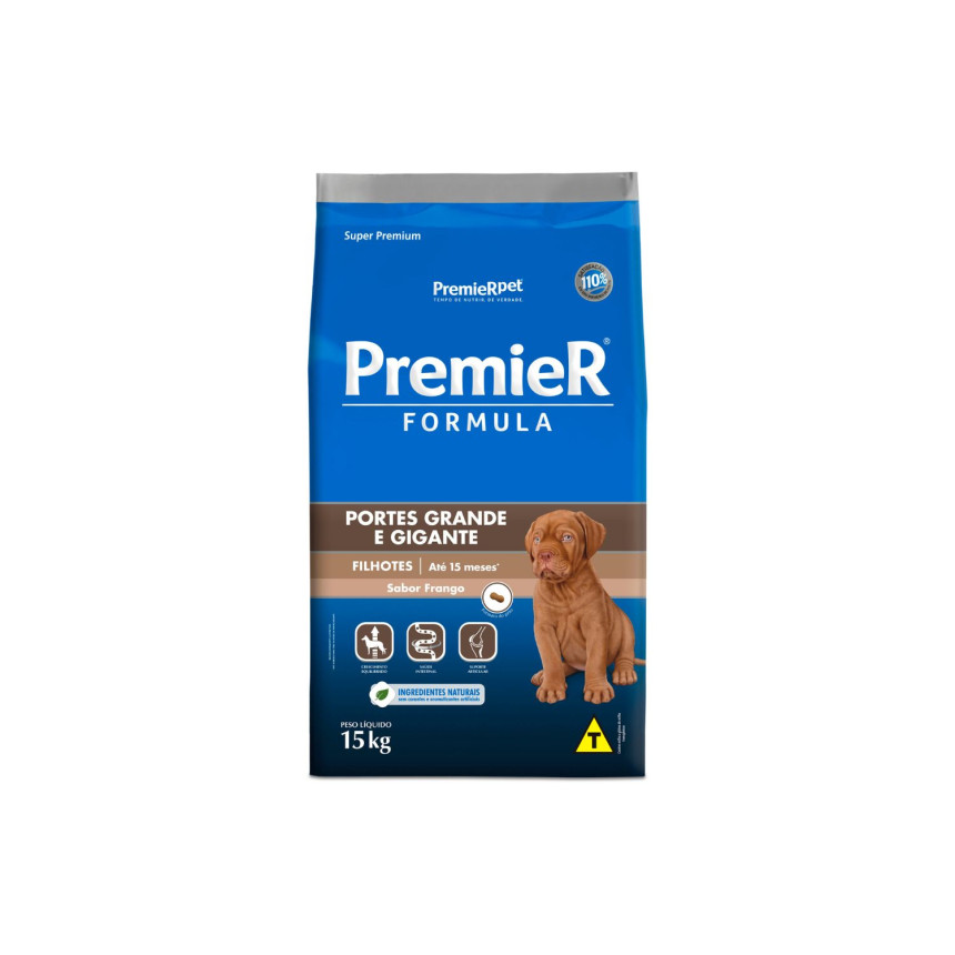Premier Formula Cães Filhotes Porte Grande e Gigante Frango 15 kg