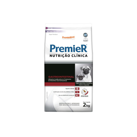 Premier Nutrição Clínica Gastrointestinal Cães Filhotes e Adultos Porte Pequeno 2 kg
