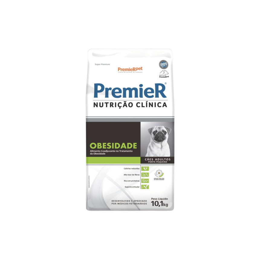Premier Nutrição Clínica Obesidade Cães Adultos Porte Pequeno 10,1 kg