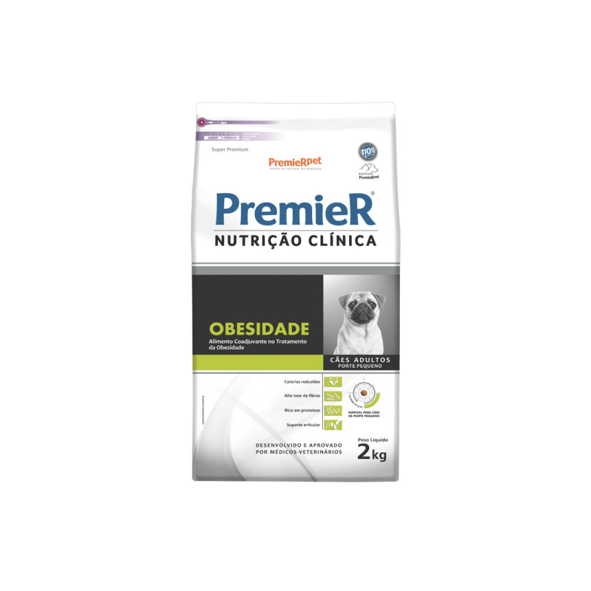 Premier Nutrição Clínica Obesidade Cães Adultos Porte Pequeno 2 kg