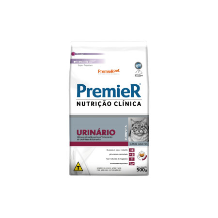 Premier Nutrição Clínica Urinário Estruvita Gatos Adultos 500 g