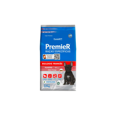 Premier Raças Específicas Bulldog Francês Cães Filhotes Frango 1 kg