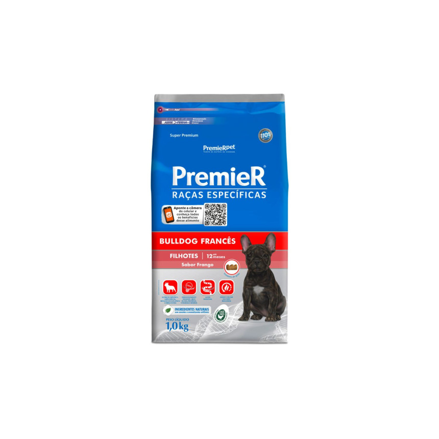 Premier Raças Específicas Bulldog Francês Cães Filhotes Frango 1 kg