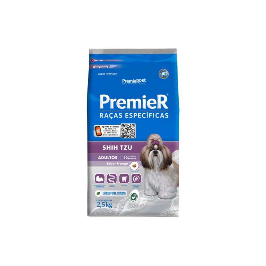 Premier Raças Específicas Shih Tzu Cães Adultos Frango 2,5 kg
