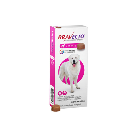 Bravecto 1400 mg - cães de 40 a 56 kg - 1 comprimido