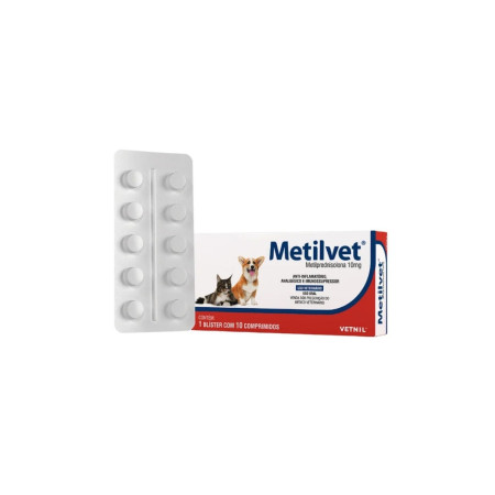 Metilvet 10 mg - 10 comprimidos