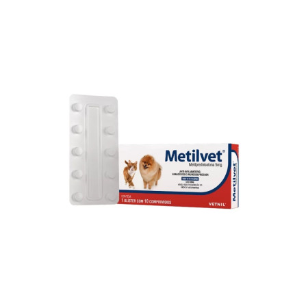 Metilvet 5 mg - 10 comprimidos