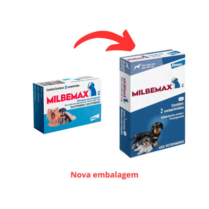 Milbemax Cães até 5 kg - 2 comprimidos