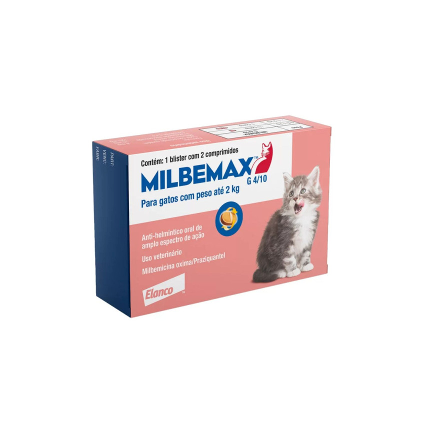 Milbemax Gatos até 2 kg - 2 comprimidos