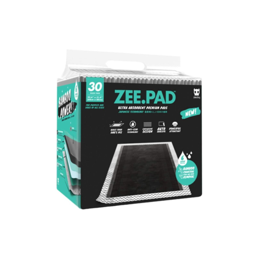 Zee Pad Tapete Higiênico Carvão de Bambu - 30 unidades
