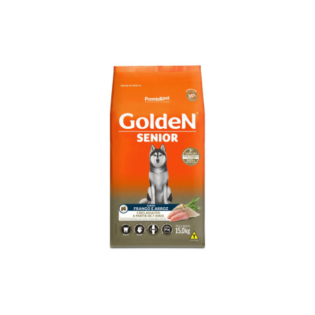 Golden Sênior Cães Adultos Frango e Arroz 15 kg