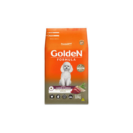 Golden Formula Cães Adultos Porte Pequeno Carne e Arroz 3 kg