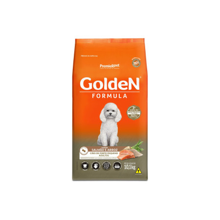 Golden Formula Cães Adultos Porte Pequeno Salmão e Arroz 10,1 kg