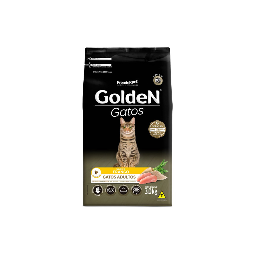 Golden Gatos Adultos Frango 3 kg
