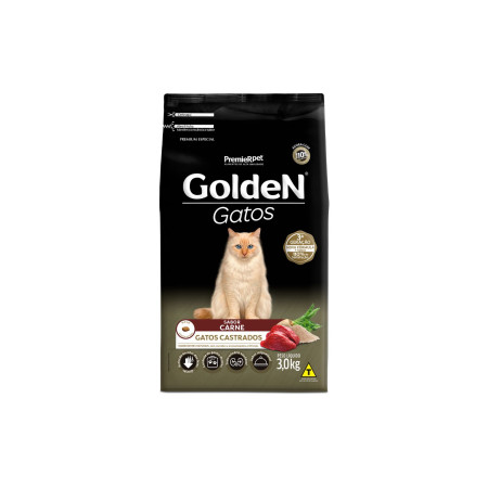 Golden Gatos Castrados Carne 3 kg