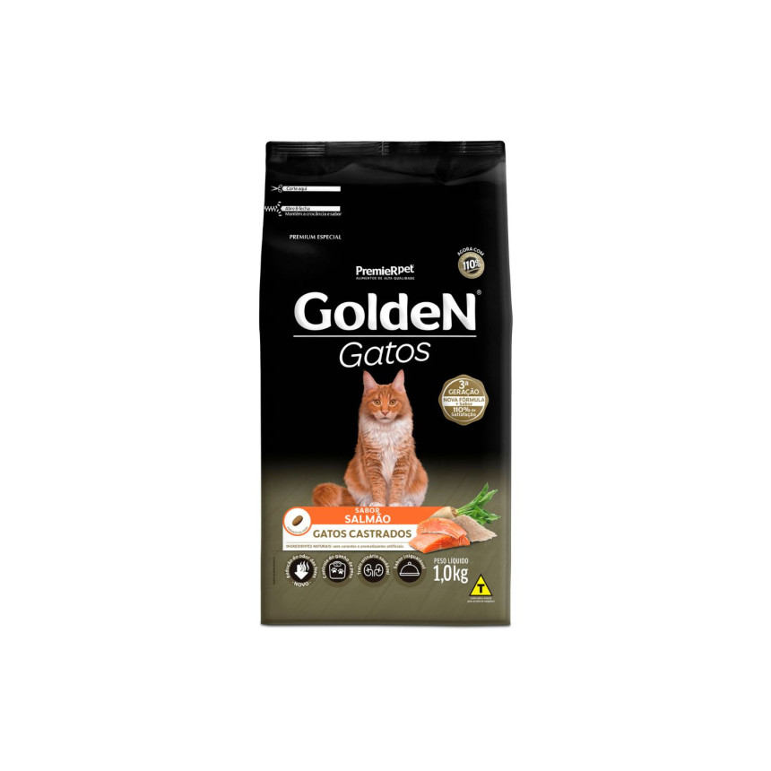Golden Gatos Castrados Salmão 1 kg