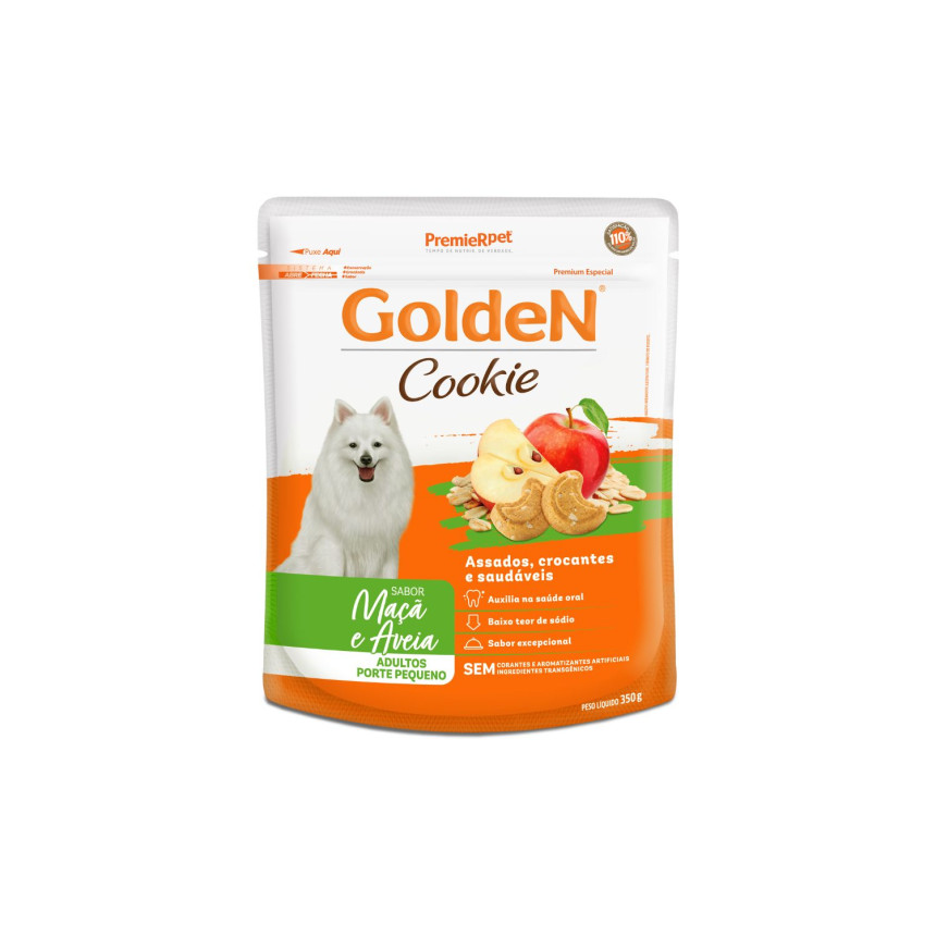 Golden Cookie Adultos Pequeno Porte Maçã e Aveia 350 g