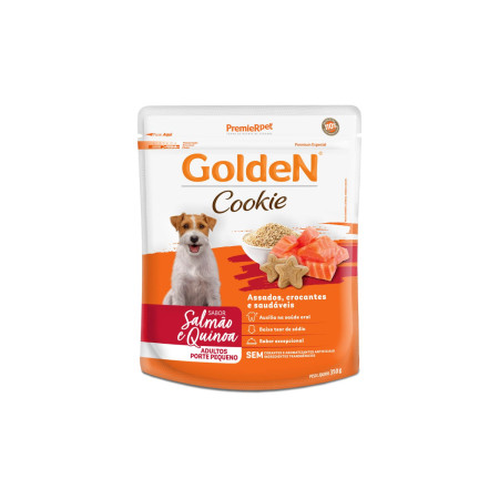 Golden Cookie Cães Adultos Porte Pequeno Salmão e Quinoa 350 g