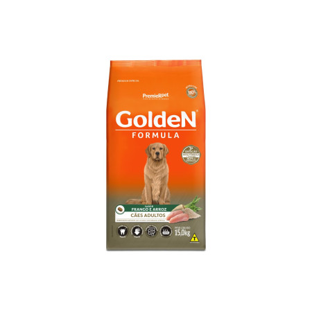 Golden Formula Cães Adultos Frango e Arroz 15 kg