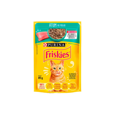 Sachê Friskies Gatos Adultos Atum ao Molho 85 g