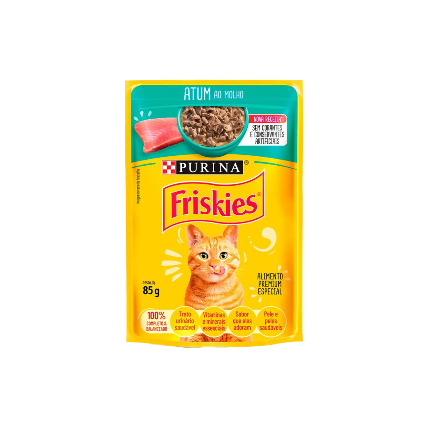 Sachê Friskies Gatos Adultos Atum ao Molho 85 g