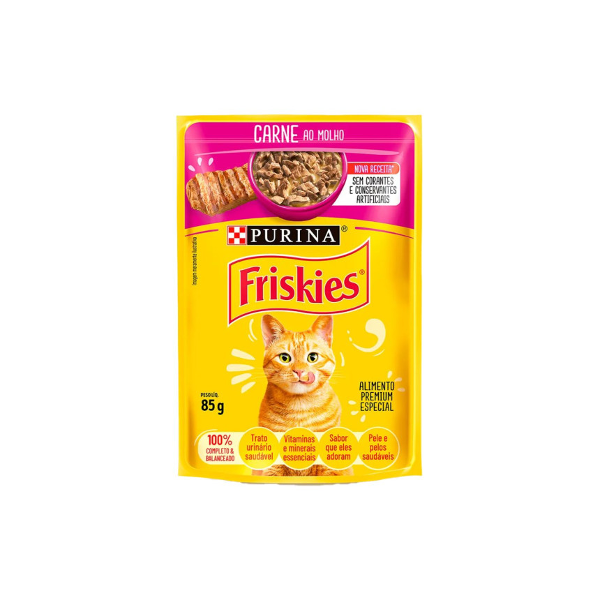 Sachê Friskies Gatos Adultos Carne ao Molho 85 g
