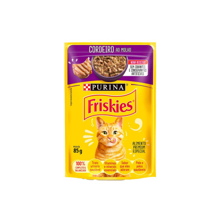 Sachê Friskies Gatos Adultos Cordeiro ao Molho 85 g