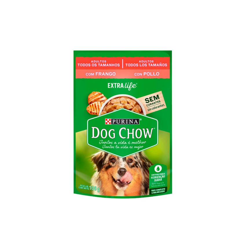 Sachê Dog Chow Cães Adultos Todos os Tamanhos Frango 100 g