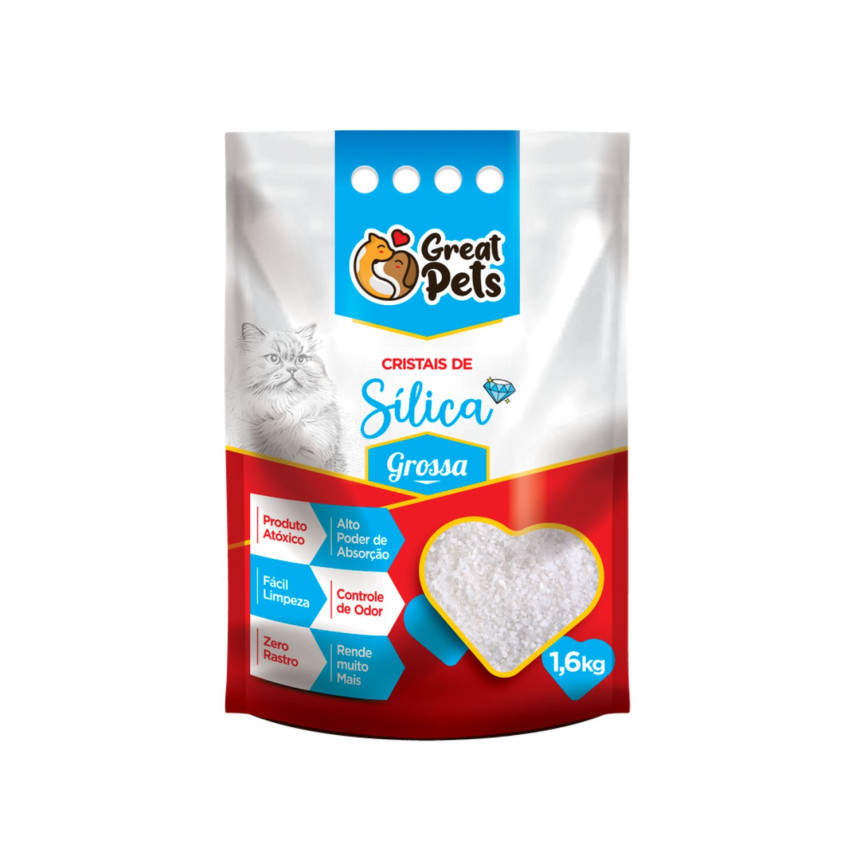 Great Pets Cristais de Sílica  Grossa1,6 kg