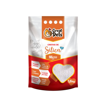 Great Pets Cristais de Sílica Micro 1,6 kg