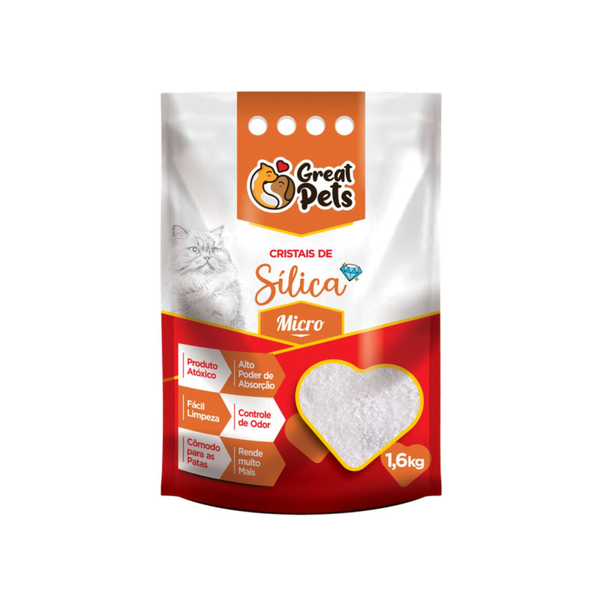 Great Pets Cristais de Sílica Micro 1,6 kg