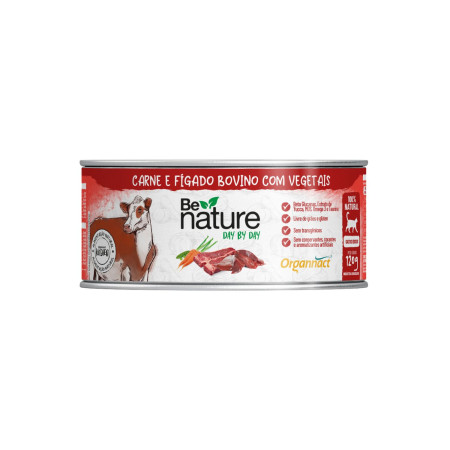 Be Nature Gatos Idosos Carne e Fígado Bovino com Vegetais 120 g