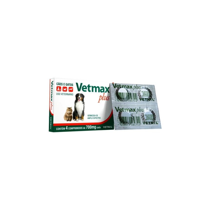 Vetmax Plus 700 mg - 4 comprimidos