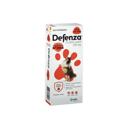 Defenza 100 mg - cães de 4,5 a 10 kg - 1 comprimido
