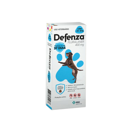 Defenza 400 mg - cães de 20 a 40 kg - 1 comprimido
