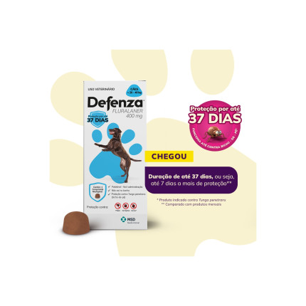 Defenza 400 mg - cães de 20 a 40 kg - 1 comprimido