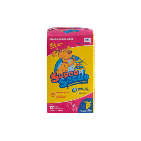 Super Secão Fralda para Cães Fêmea P - 12 unidades