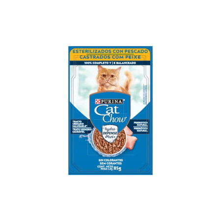 Sachê Cat Chow Gatos Castrados Peixe 85 g