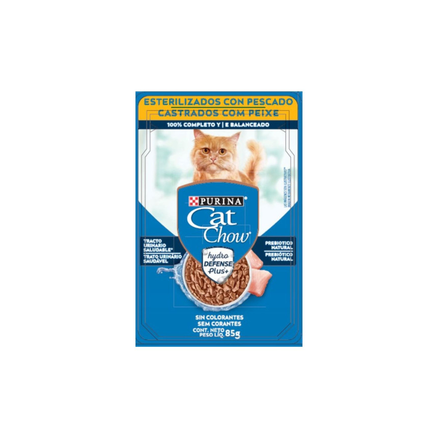 Sachê Cat Chow Gatos Castrados Peixe 85 g