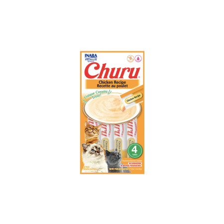 Petisco para Gato Inaba Churu Purê de Frango 14 g - 4 unidades