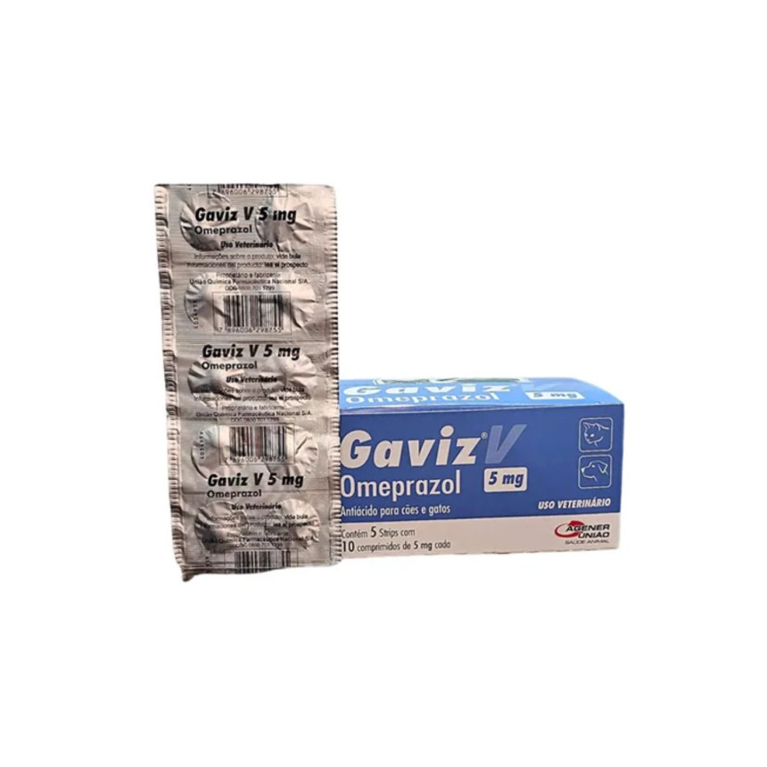 Gaviz V Omeprazol 5 mg - Strip com 10 comprimidos