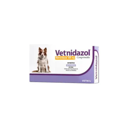 Vetnidazol 300 mg - 10 comprimidos