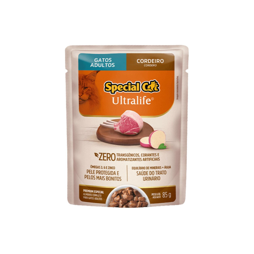 Sachê Special Cat Ultralife Gatos Adultos Cordeiro 85 g