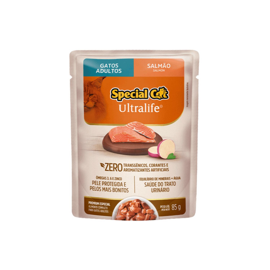 Sachê Special Cat Ultralife Gatos Adultos Salmão 85 g