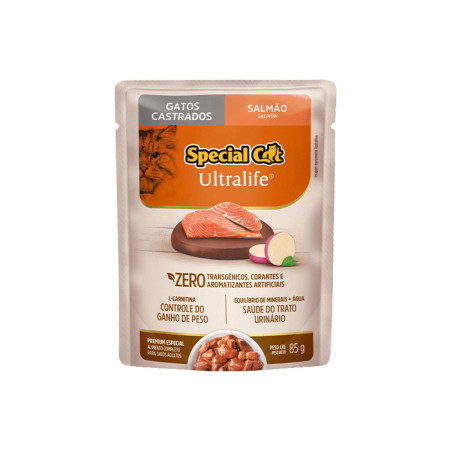 Sachê Special Cat Ultralife Gatos Castrados Salmão 85 g