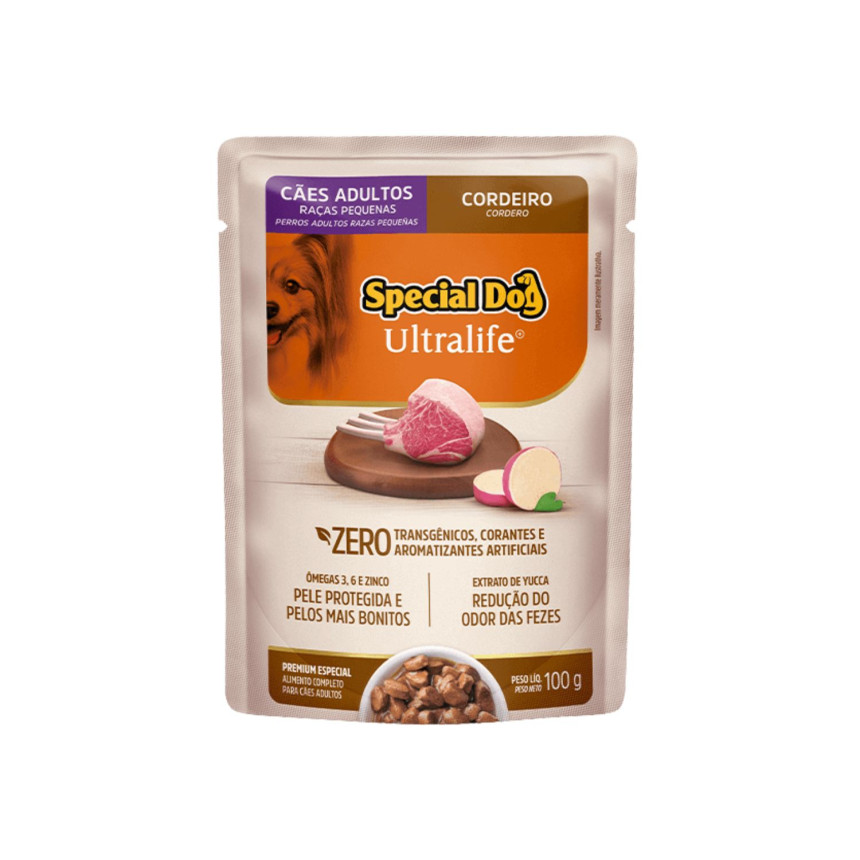 Sachê Special Dog Ultralife Cães Adultos Raças Pequenas Cordeiro 100 g