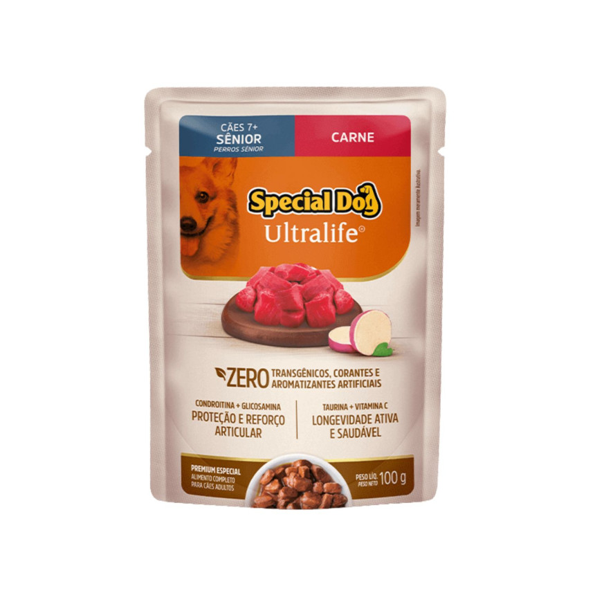 Sachê Special Dog Ultralife Cães Sênior 7+ Carne 100 g